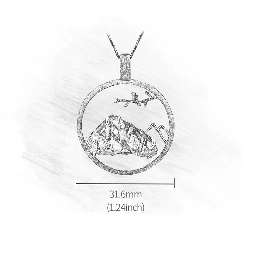 Schéma des dimensions du médaillon floral du sommet en argent et or, bijou circulaire Horizon Céleste.