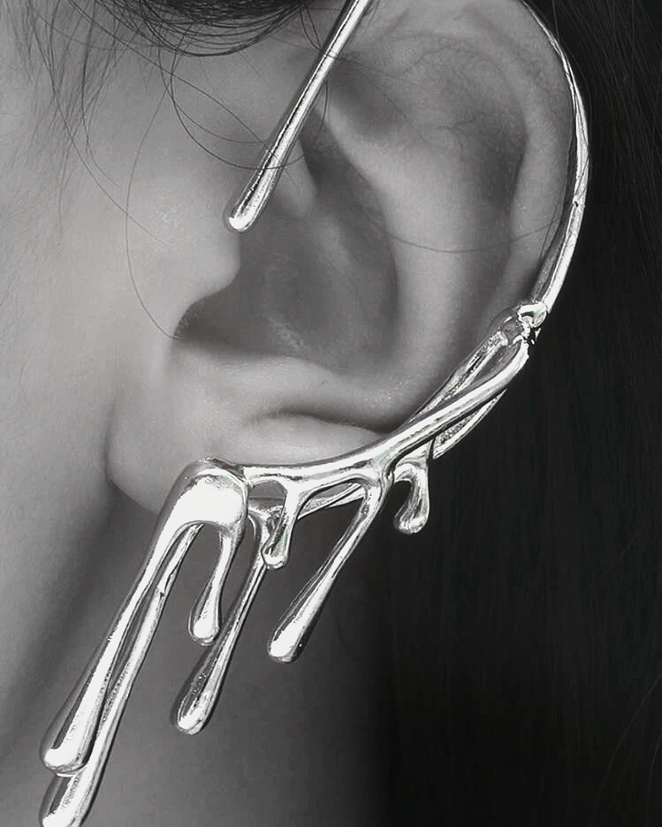 Ear Cuff - Metal Liquid L